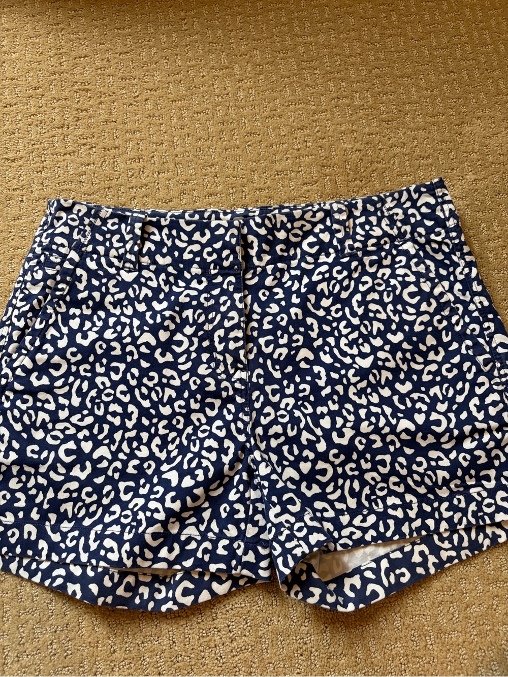 Vineyard Vines Navy and White Leopard Print Bermuda Shorts